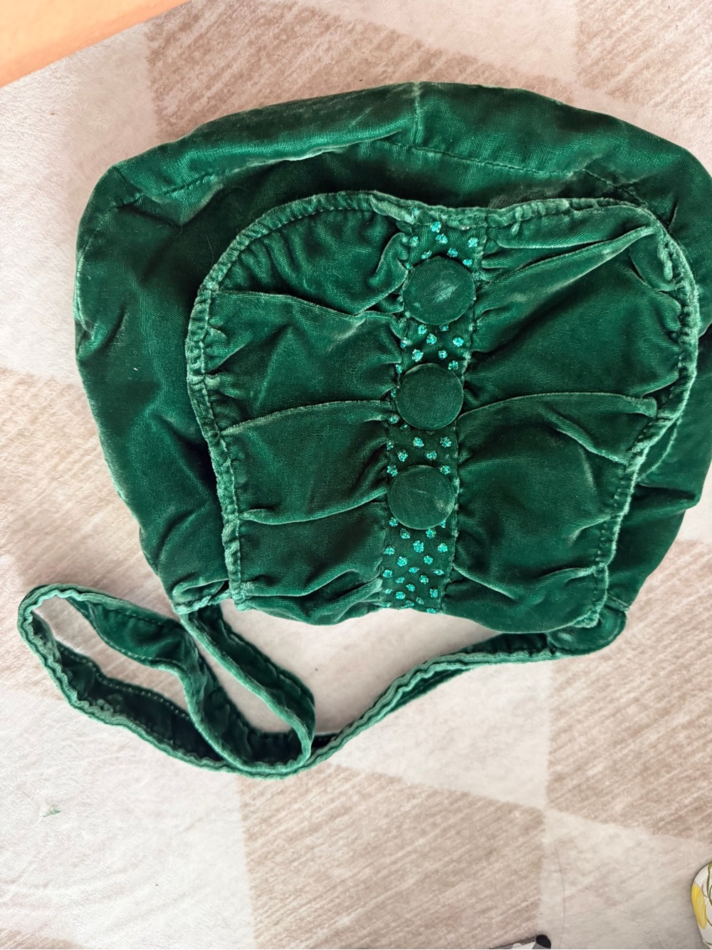 Vintage’s Dark green suede purse